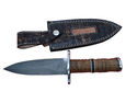 Pioneer Custom Made Damascus Steel Hunting Knife N