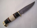 Pioneer Custom Made Damascus Steel Hunting Knife N