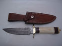  Pioneer Custom Made Damascus Steel Hunting Knife 