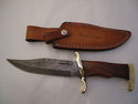 Pioneer Custom Made Damascus Steel Hunting KnifeNe