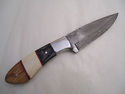 Pioneer Custom Made Damascus Steel Hunting Knife N