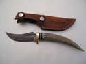 Pioneer Custom Made Damascus Steel Hunting Knife N