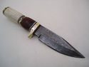  Pioneer Custom Made Damascus Steel Hunting Knife 