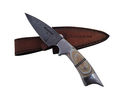 Pioneer Custom Made Damascus Steel Hunting Knife N