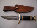 Pioneer Custom Made Damascus Steel Hunting Knife,N