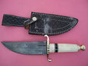 Pioneer Custom Made Damascus Steel Hunting Knife N