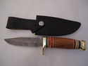 Pioneer Custom Made Damascus Steel Hunting Knife N