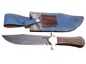 Pioneer Custom Made Damascus Steel Hunting Knife N