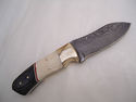 Pioneer Custom Made Damascus Steel Hunting Knife N