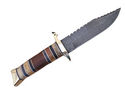 Pioneer Custom Made Damascus Steel Hunting Knife N