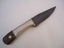 Pioneer Custom Made Damascus Steel Hunting Knife N