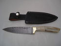 Pioneer Custom Made Damascus Steel Hunting Knife N