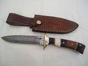 Pioneer Custom Made Damascus Steel Hunting Knife N