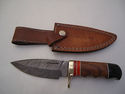 Pioneer Custom Made Damascus Steel Hunting Knife N