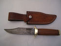 Pioneer Custom Made Damascus Steel Hunting KnifeNe