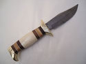 Pioneer Custom Made Damascus Steel Hunting Knife N