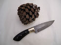 Pioneer Custom Made Damascus Steel Hunting Knife N