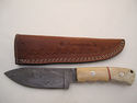 Pioneer Custom Made Damascus Steel Hunting Knife N