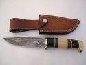 Pioneer Custom Made Damascus Steel Hunting Knife N