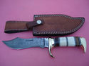 Pioneer Custom Made Damascus Steel Hunting Knife N