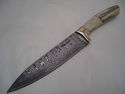 Pioneer Custom Made Damascus Steel Hunting Knife N