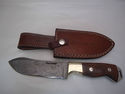 Pioneer Custom Made Damascus Steel Hunting Knife N