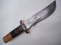 Pioneer Custom Made Damascus Steel Hunting Knife N