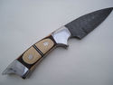 Pioneer Custom Made Damascus Steel Hunting Knife N