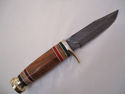 Pioneer Custom Made Damascus Steel Hunting Knife N