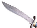 Pioneer Custom Made Damascus Steel Hunting Knife,W