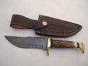 Pioneer Custom Made Damascus Steel Hunting Knife N