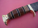 Pioneer Custom Made Damascus Steel Hunting Knife N