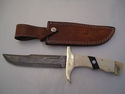 Pioneer Custom Made Damascus Steel Hunting Knife N