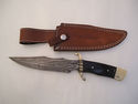 Pioneer Custom Made Damascus Steel Hunting Knife N