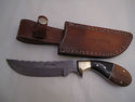 Pioneer Custom Made Damascus Steel Hunting Knife N