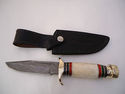 Pioneer Custom Made Damascus Steel Hunting Knife N