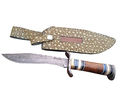 Pioneer Custom Made Damascus Steel Hunting Knife,W