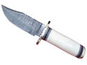 Pioneer Custom Made Damascus Steel Hunting Knife N