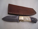 Pioneer Custom Made Damascus Steel Hunting Knife N