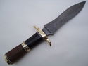 Pioneer Custom Made Damascus Steel Hunting Knife N