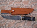 Pioneer Custom Made Damascus Steel Hunting Knife N