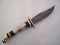 Pioneer Custom Made Damascus Steel Hunting Knife N