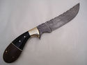 Pioneer Custom Made Damascus Steel Hunting Knife N