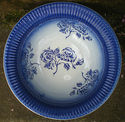 1969-89 Carlton Ware cobalt blue/white rose stonew