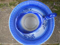 1969-89 Carlton Ware cobalt blue/white rose stonew