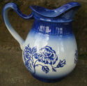 1969-89 Carlton Ware cobalt blue/white rose stonew