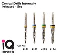 Set Of 4 Conical Drills Internal Irrigation implan