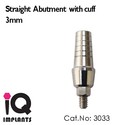 5 Straight Abutments With Cuff for Dental Implants