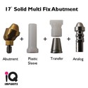 Set of 1 Solid Multi Fix Abutment 17º+Open/Closed
