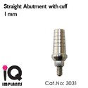 5 Straight Abutments With Cuff for Dental Implants